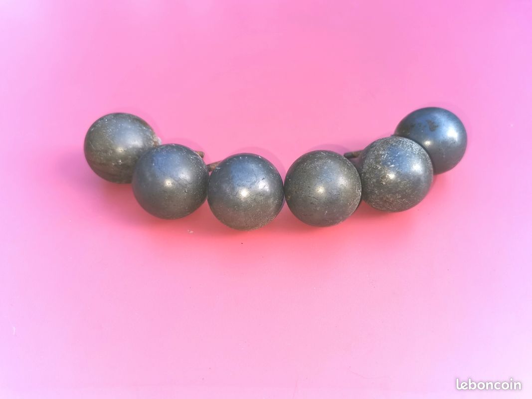 6 boutons de meuble vintage en metal (image 3)