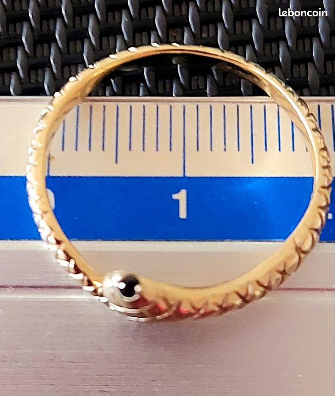 Magnifique bague serpent en plaqué or poinçonne (image 5)