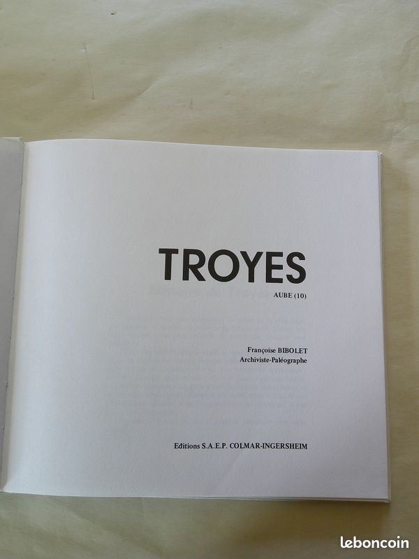 RARE ancien LIVRE TROYES (image 2)
