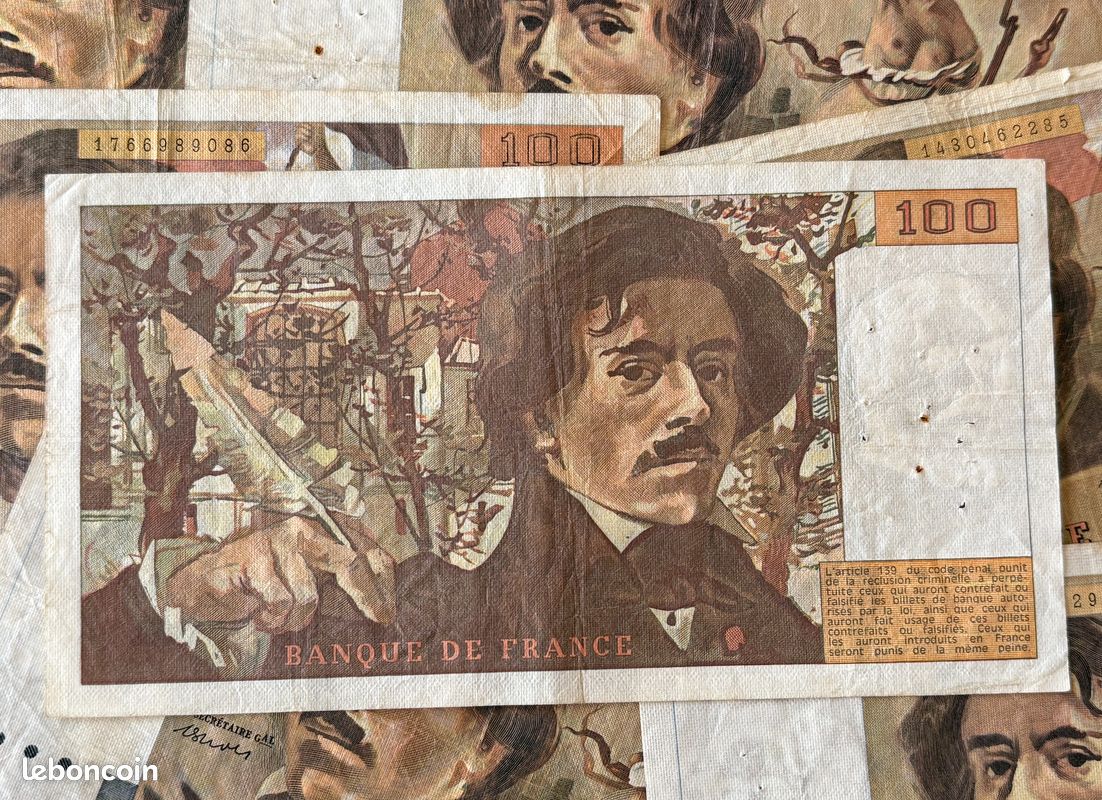 100 Francs DELACROIX | Billet de collection de la Banque de France