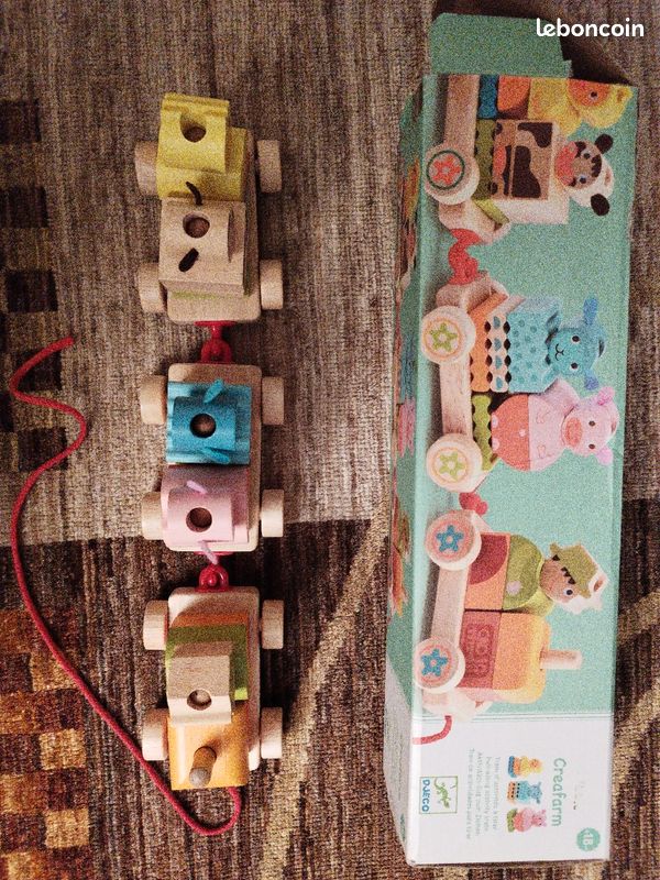 JOUET Djeco Creafarm train en bois (image 5)
