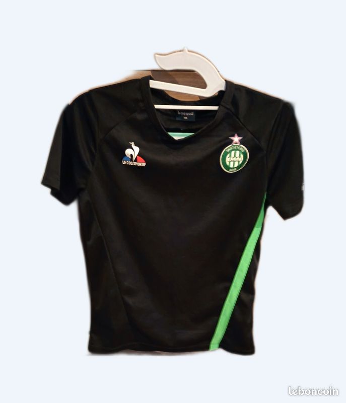 Maillot AS Saint-Étienne Vintage – École De Foot – N°14 – Lotto – Taille 140 (12-14 Ans)