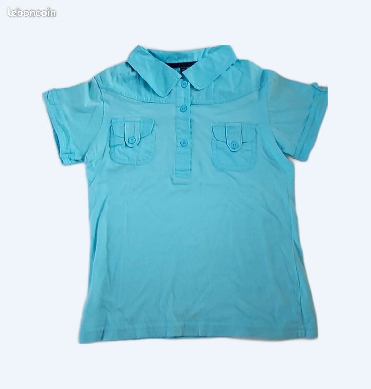 Polo MC turquoise - 10/11 ans (image 1)
