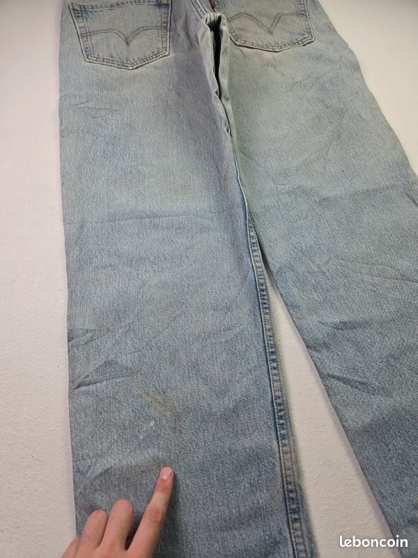 Jean Levi's 550 bleu taille W33 coupe ample relaxed fit vintage made in Brazil (T405) (image 4)