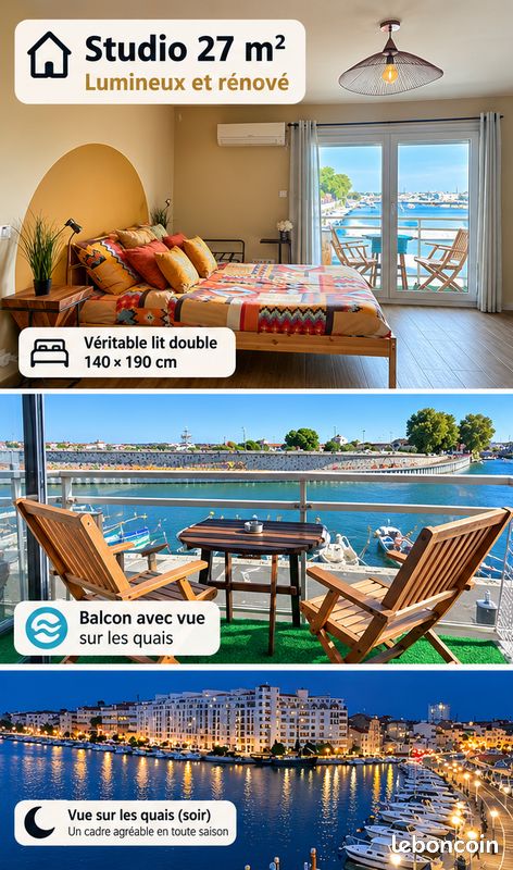 Appartement 1 pièce 27 m² · à Sète · 27 m² · 550 €/mois
