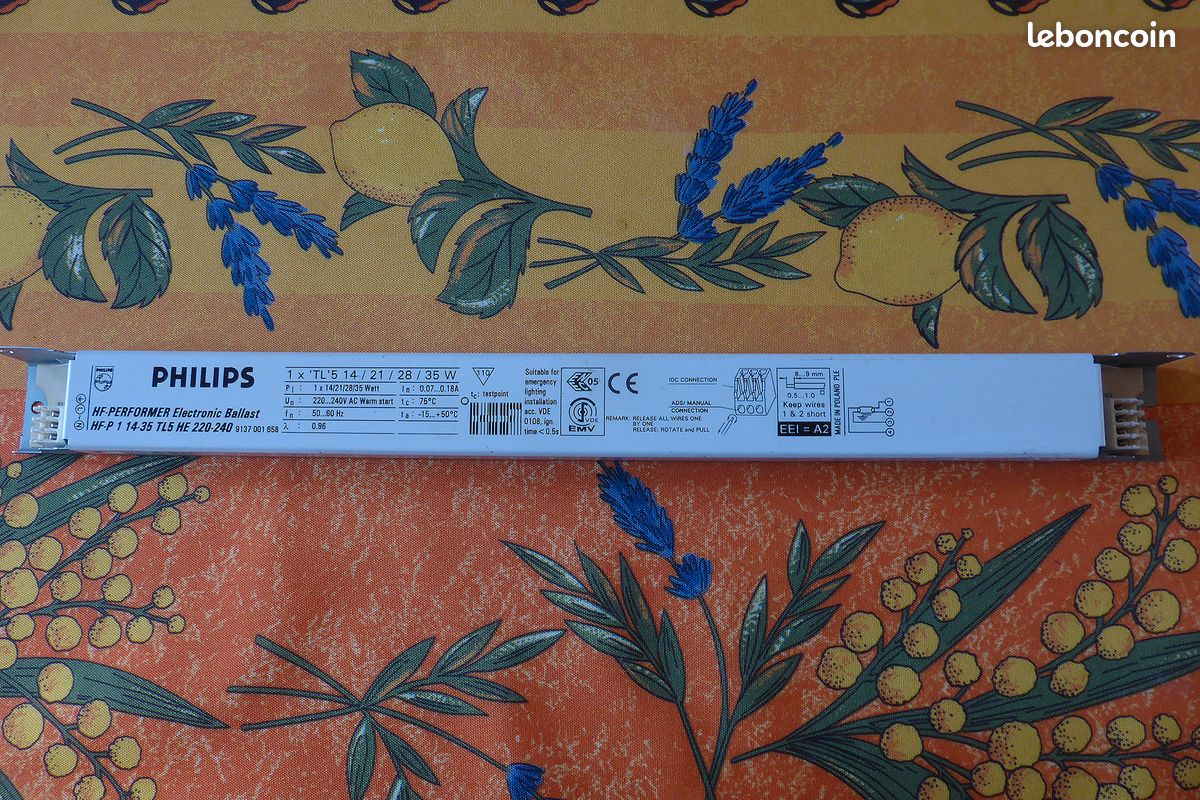 BALLAST ÉLECTRONIQUE POUR TUBE FLUO 14/21/28 ou 35w (image 1)
