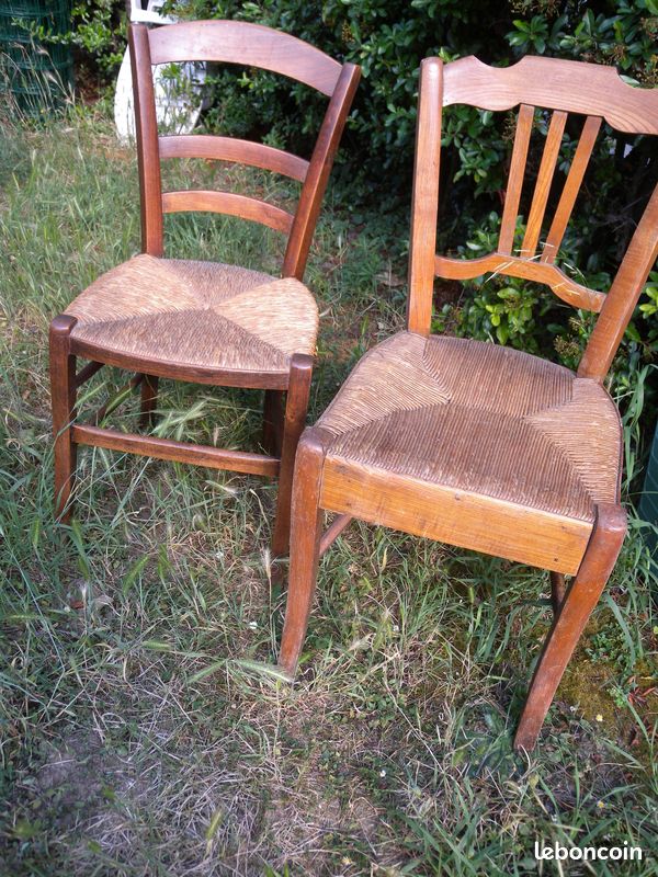 2 chaises rustique (image 1)
