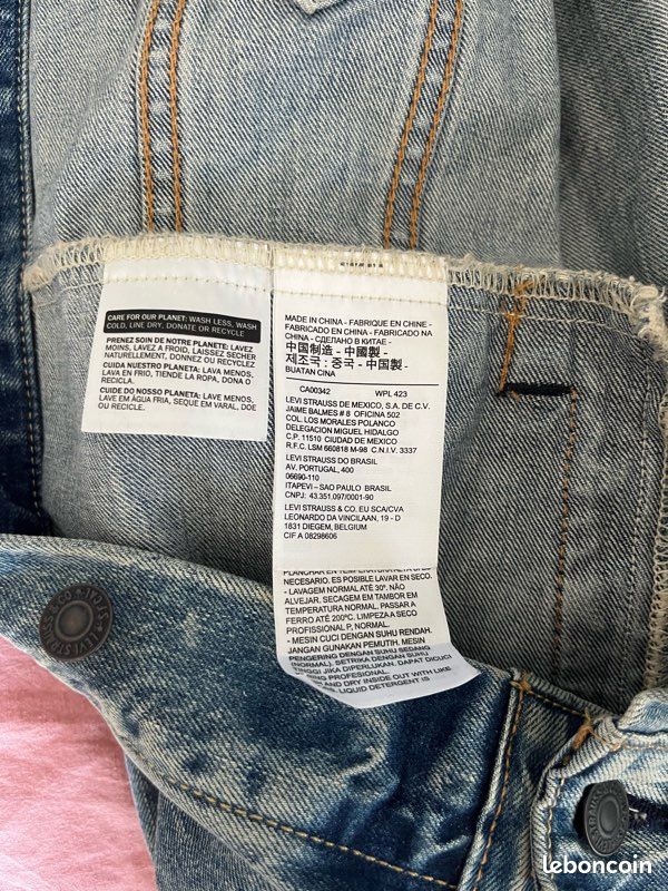 Veste en jean bleu foncé Levi's taille M Vêtements