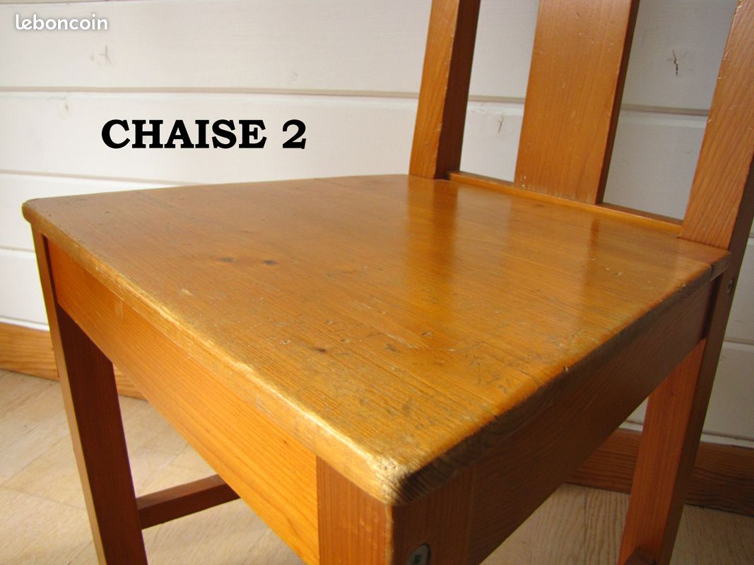 Lot de 2 chaises de table en bois (image 4)