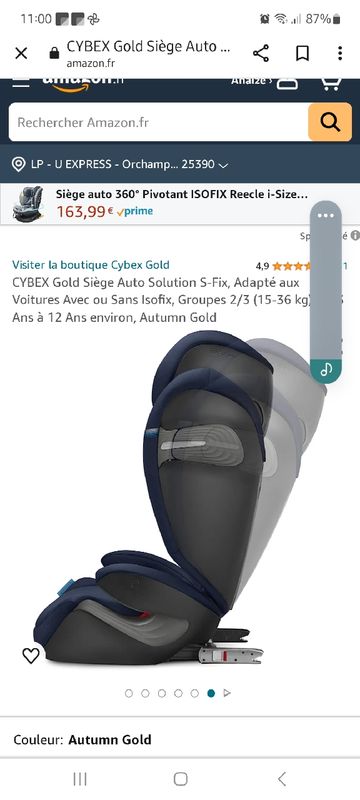 Cybex Gold Siège Auto Solution S-Fix, Adapté aux…
