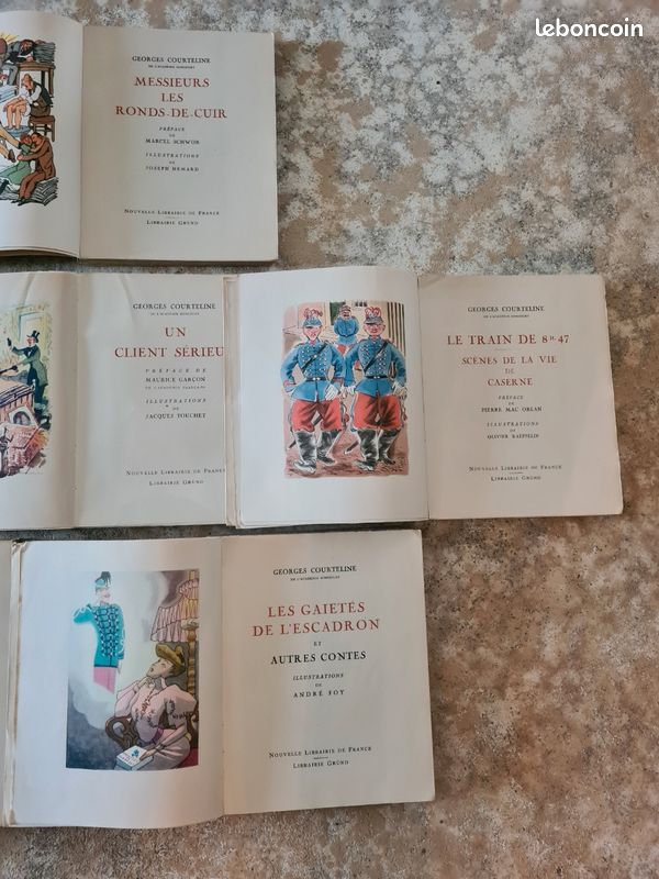 Lot de 6 livres de Georges Courteline numérotés 1948 (image 3)