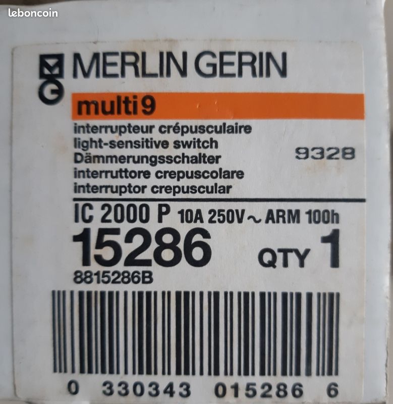 MERLIN GERIN IC 2000 Interrupteur crépusculaire - Bricolage