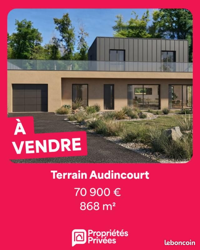 Terrain 868 m² Audincourt · 70 900 €