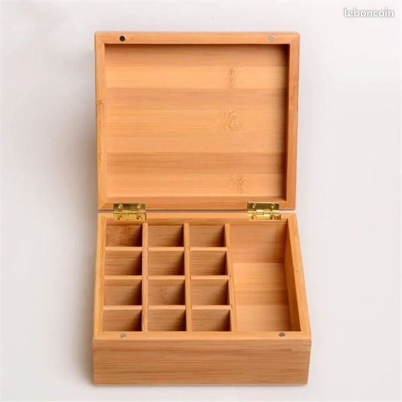 Présentoir / Rangement Pour Huiles Essentielles En Bois - Neuf