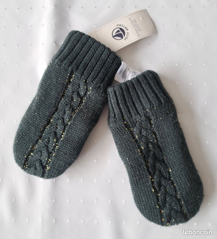 Moufles Bébé Petit Bateau - Tricot Doublé Polaire | Pour Petites Mains En Hiver | Coloris Assortis Collection