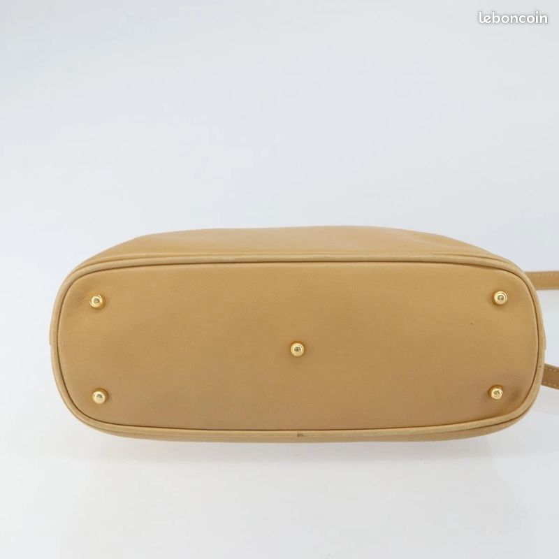 Sac à main GUCCI Bamboo en cuir 2-Way Beige Or 000-3780-0290 FM28 (image 10)