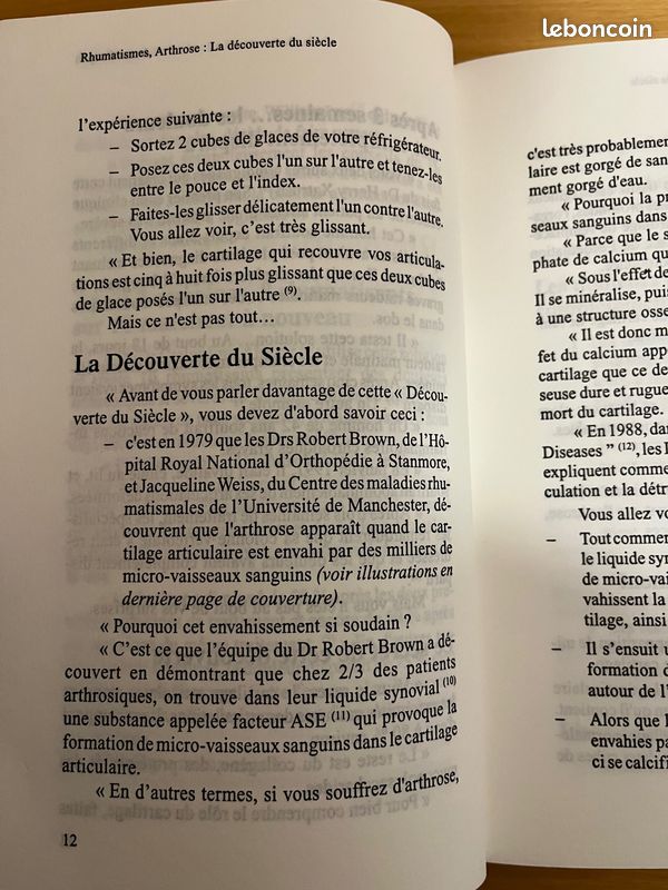 Livre ''Rhumatisme, Arthrose: La découverte du siècle'', R.Landis, Genève 1998 (image 7)