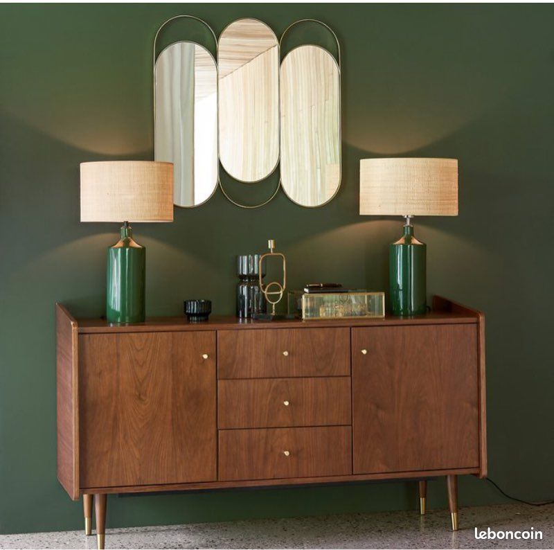 Miroir triptyque laiton Alama (image 3)