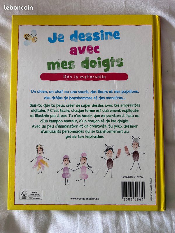 Livre d’apprentissage du dessin dès la maternelle, je dessine avec mes doigts (image 2)