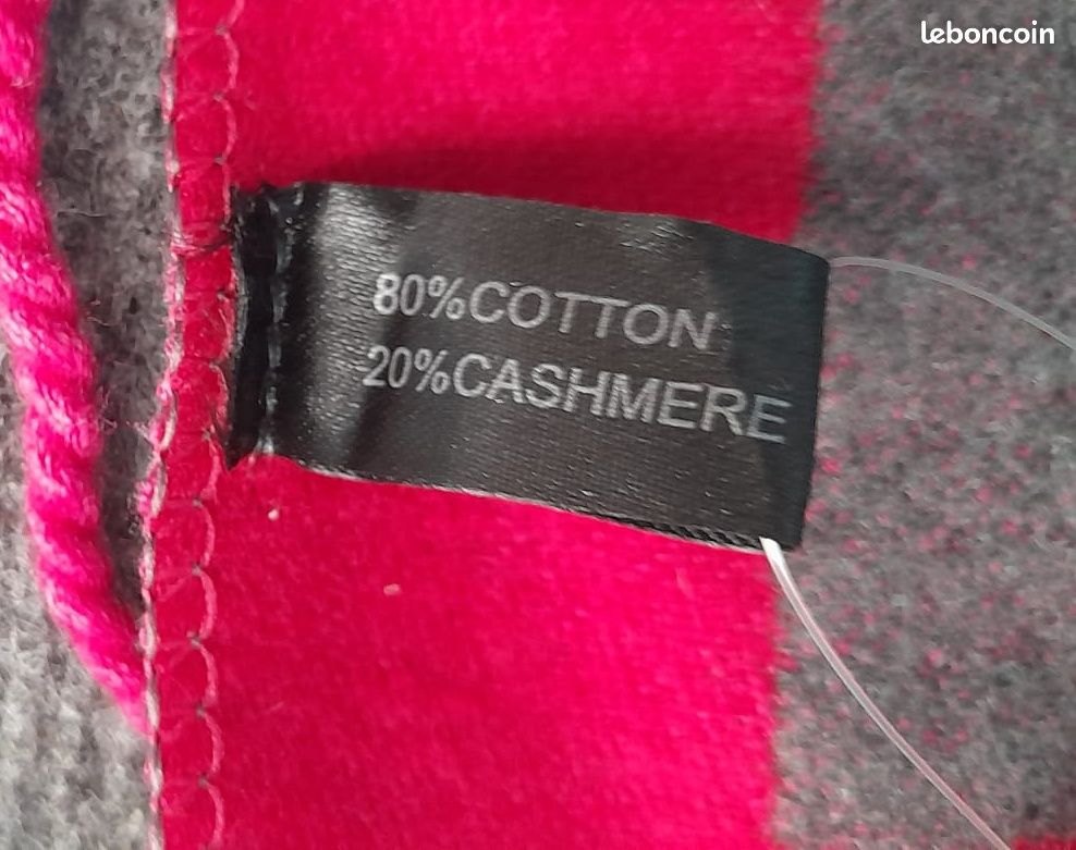Echarpe - Luxere - Fuschia / gris - Neuf (image 8)