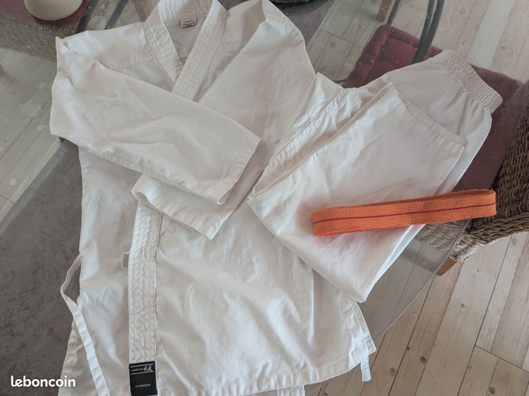 Kimono enfant judo karaté ceinture orange (image 1)