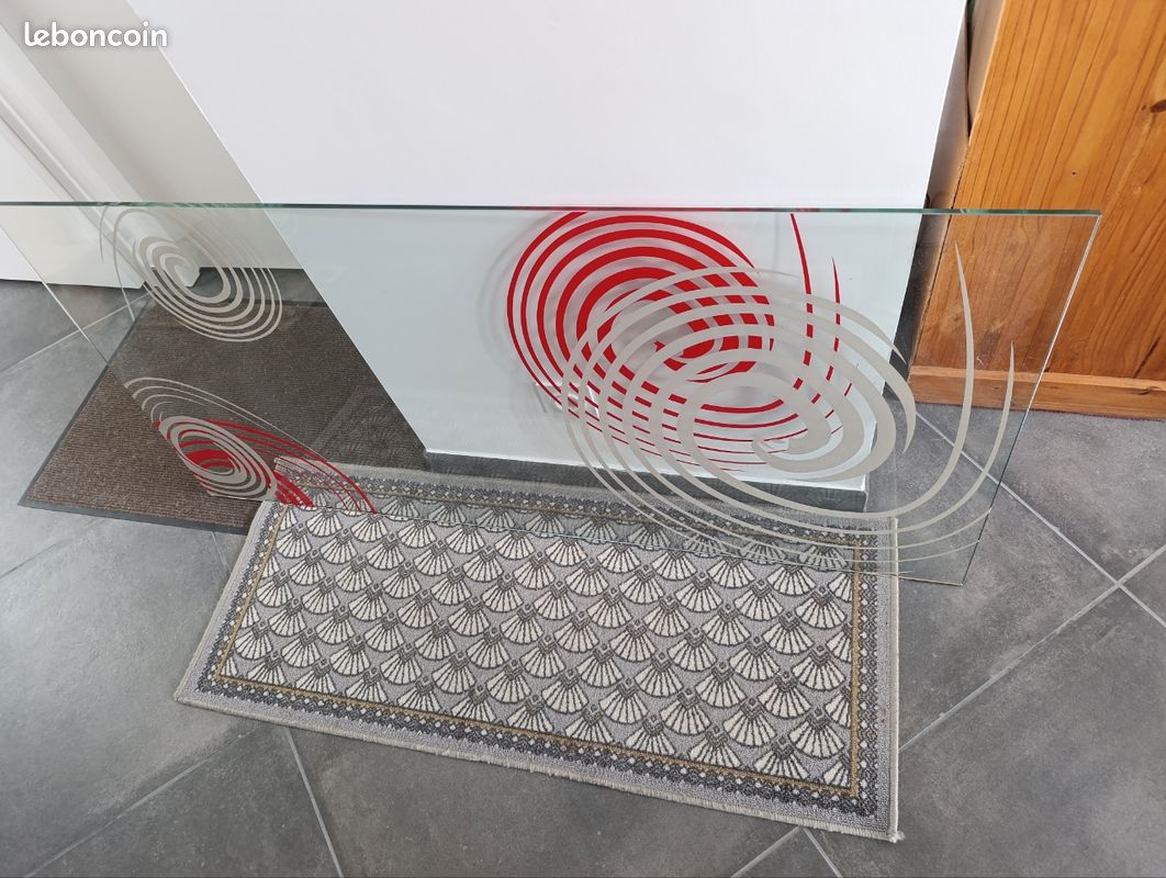 PLAQUE VERRE. Bureau ou table (image 2)