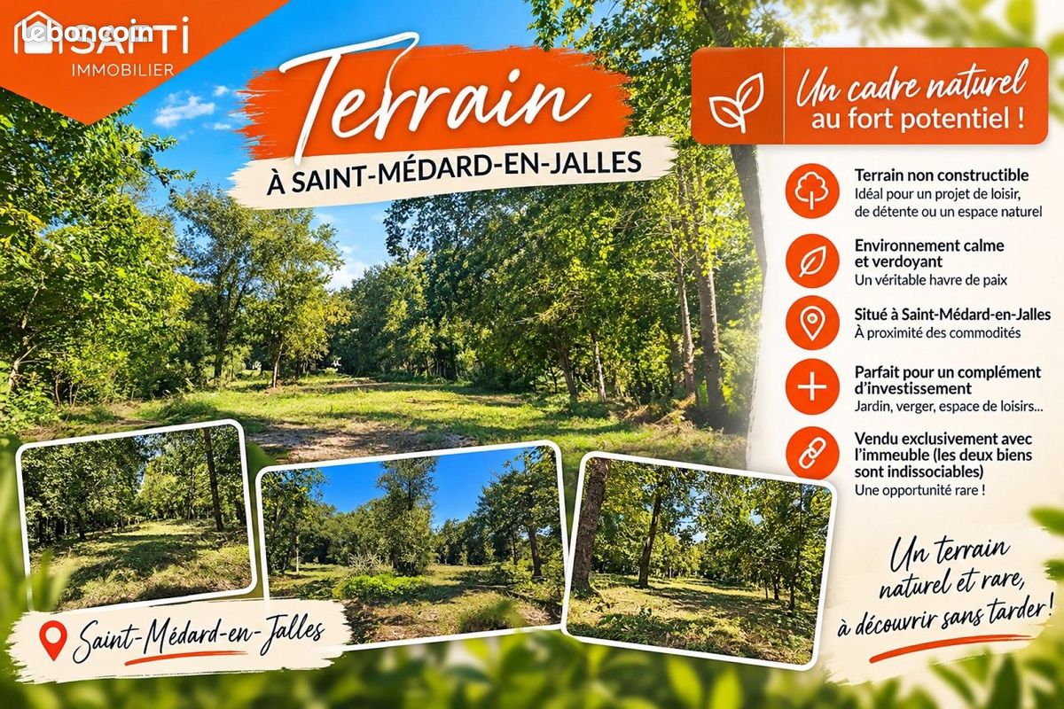 Terrain 598 m² · à Saint-Médard-en-Jalles · 598 m² · 40 000 €