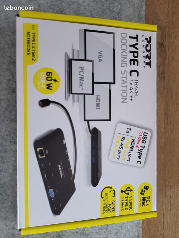 Hub 9.1 usb c 3.1 gen 2 power delivery 60w (image 1)