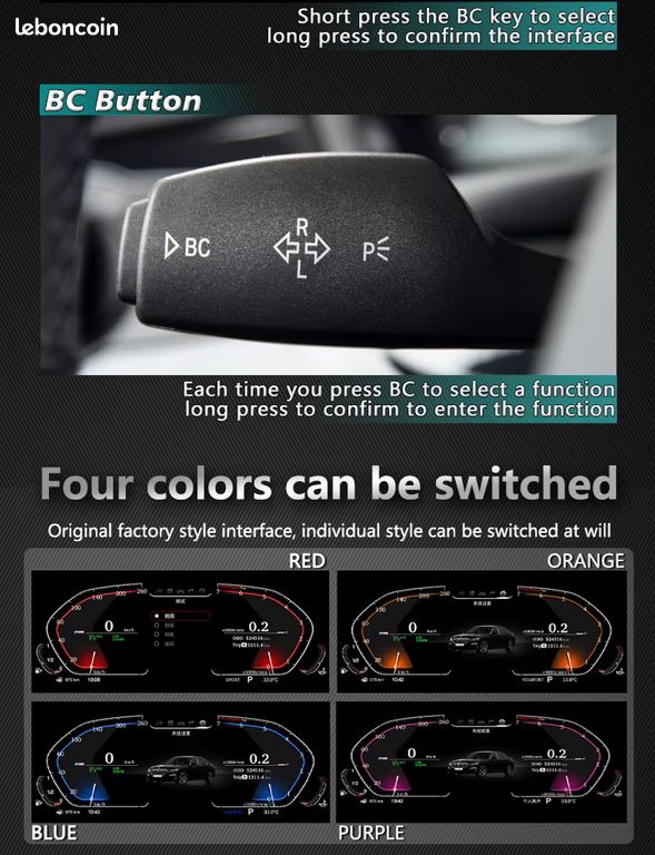 Cockpit Virtuel Compteur de vitesse d'affichage Pour BMW Série