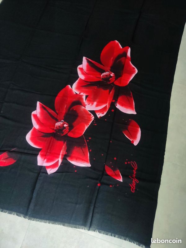 Écharpe Desigual Rouge – Femme – Neuf Avec étiquette – Chaîne/Châle