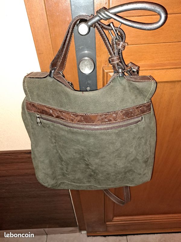 Sac en cuir vert foncé (image 2)