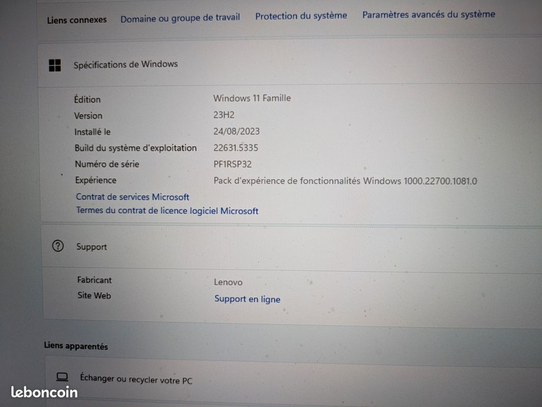 Ordinateur portable Lenovo CJ1452EG (image 8)