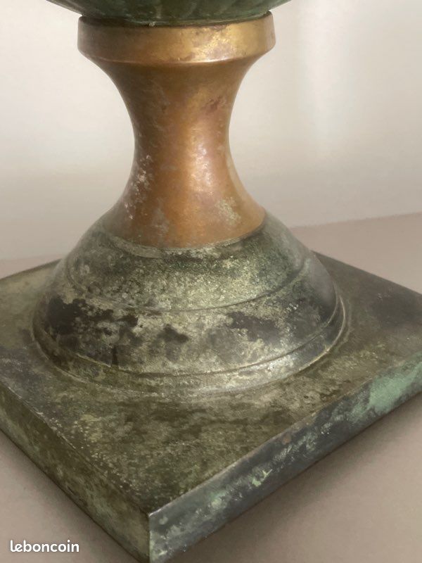 Superbe vase Médicis balustre neo-classique ancien 31 cm bronze (image 7)