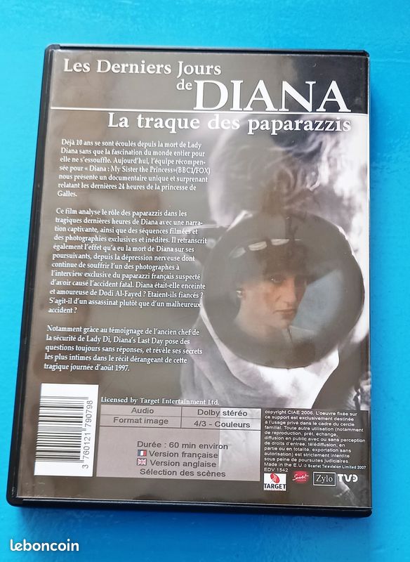 Dvd LES DERNIERS JOURS DE DIANA - LA TRAQUE DES PAPARAZZIS - 60' - 2006 (image 4)