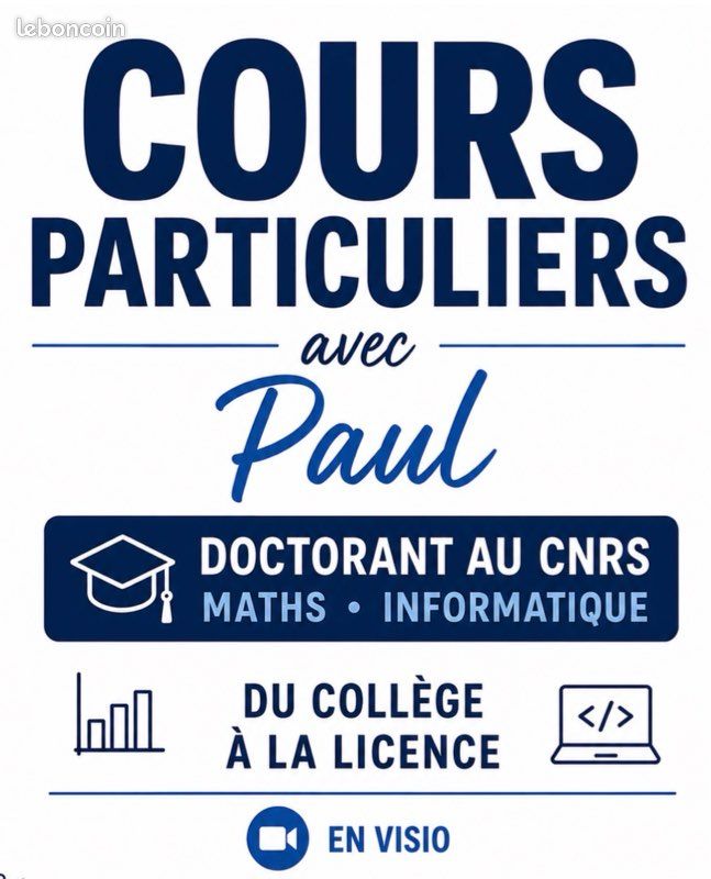 Accompagnement - aide aux devoirs en mathématiques ou informatique (image 1)
