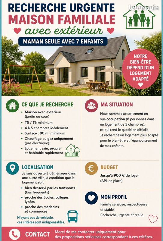 Maison 5 pièces 100 m² · à Lille · 100 m² · 1 200 €