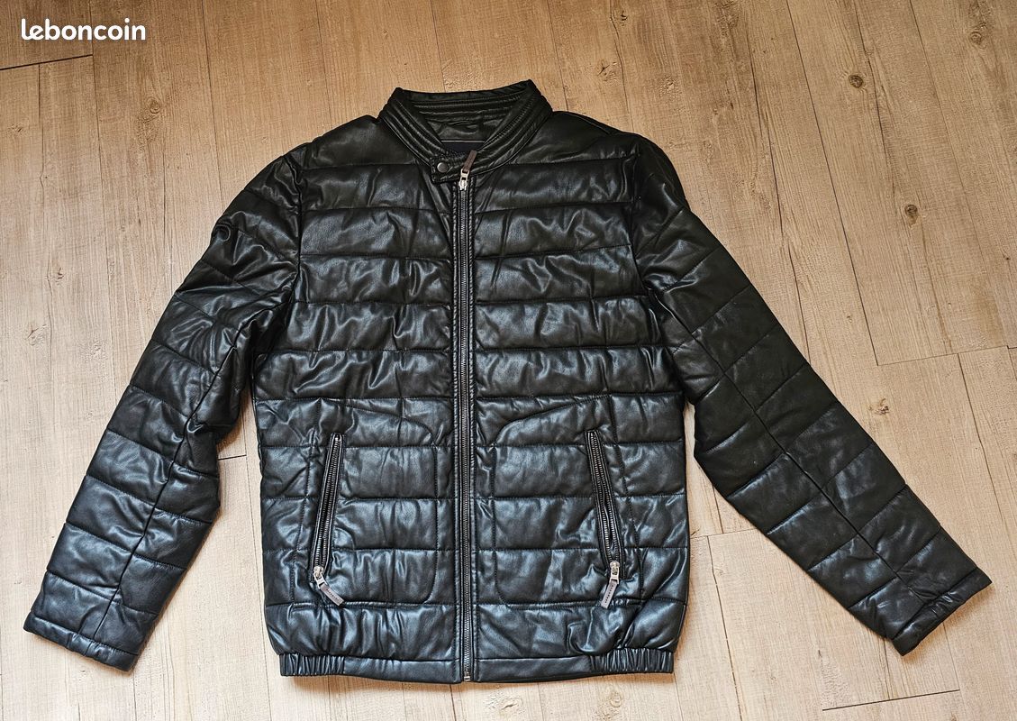Blouson mi-saison simili cuir (image 1)