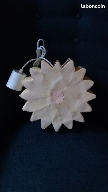 Abat-jour lampe jaune fleur soleil (image 2)