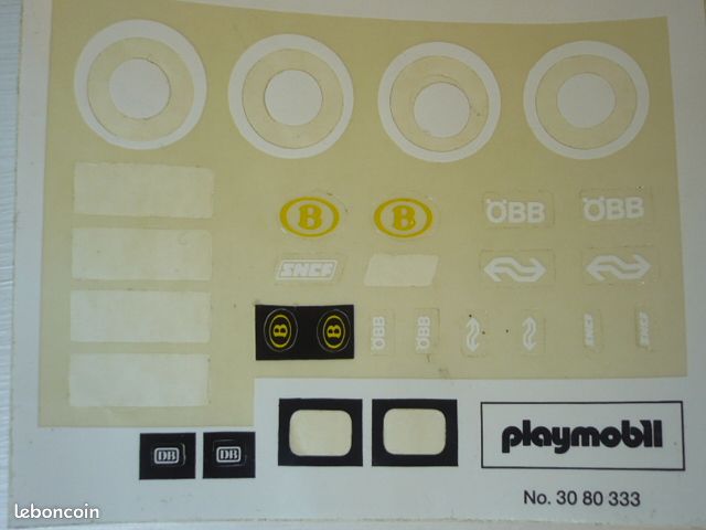 Planche autocollants train playmobil locomotive (image 1)