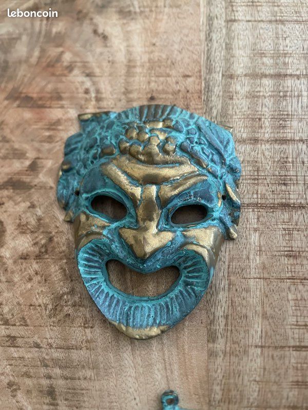 4 masques grecs bronze massif (image 16)