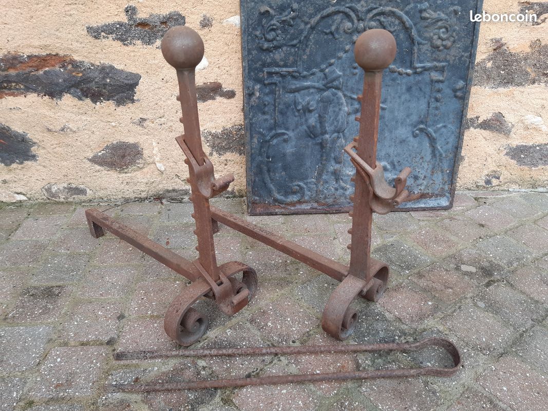 Paire de chenets hauteur 51 cm (image 2)