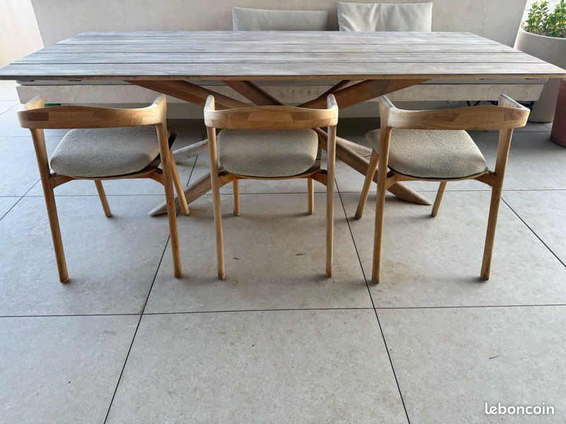 Chaise de jardin teck (image 2)