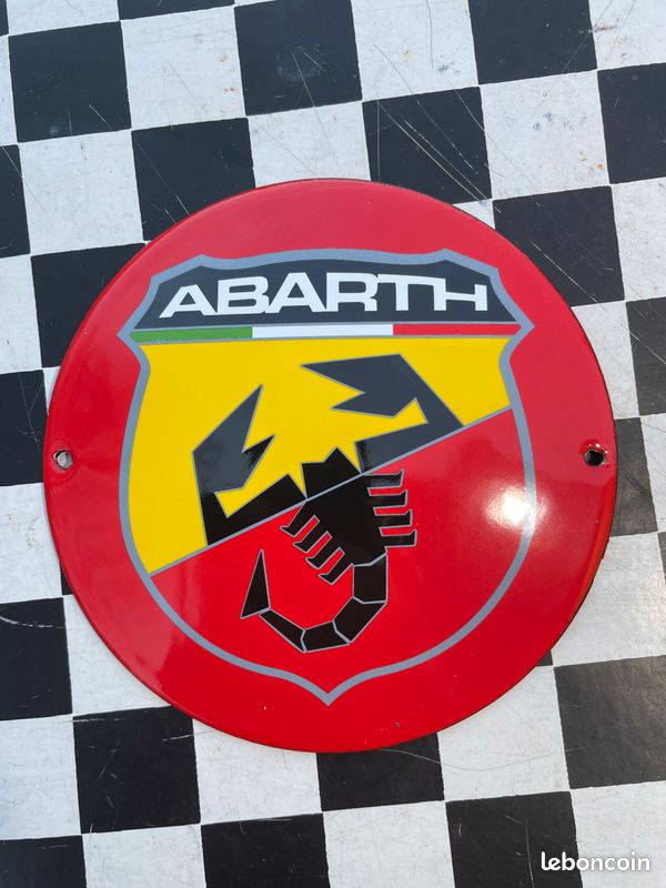 Magnifique plaque émaillée voiture sport ABARTH (image 1)