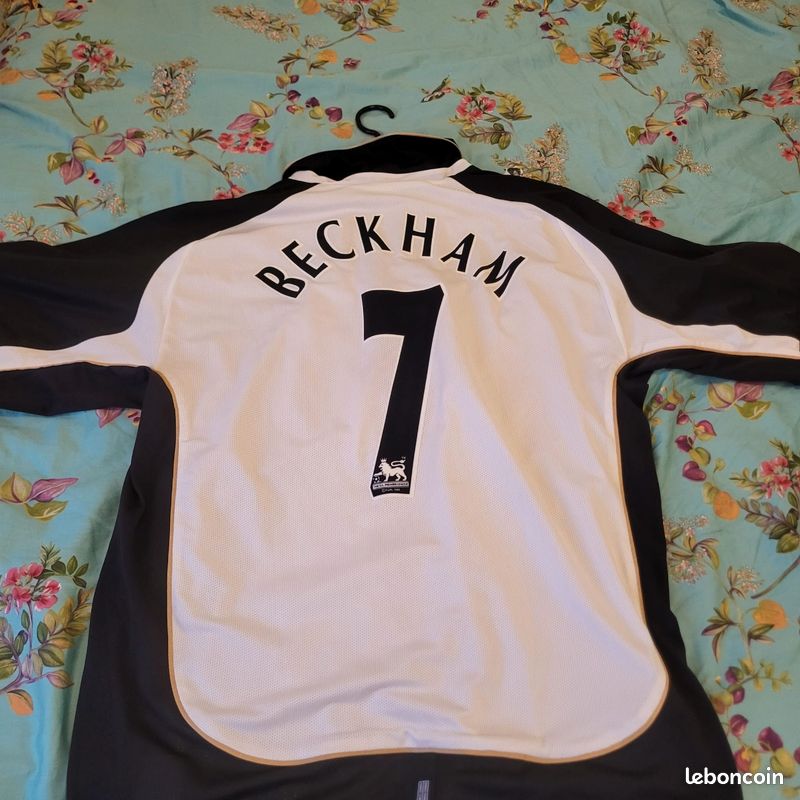 Maillot Extérieur Manchester United David Beckham 7 - Saison 2001/02 - Taille L - Match Issued