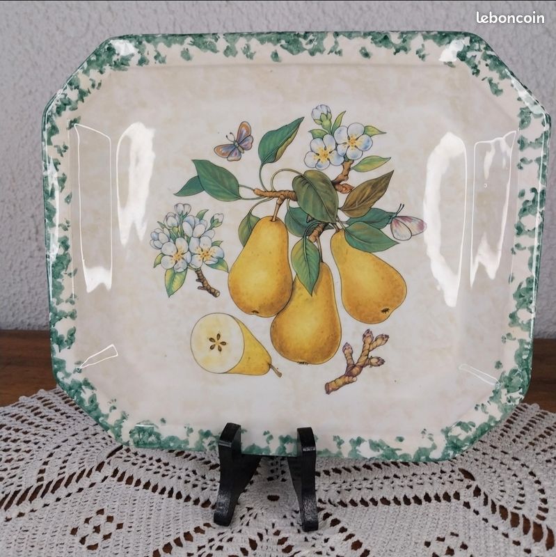 Vietri Servizio Piatti 2pz. in Ceramica Vietri 100% decorato a mano Verde Chiaro