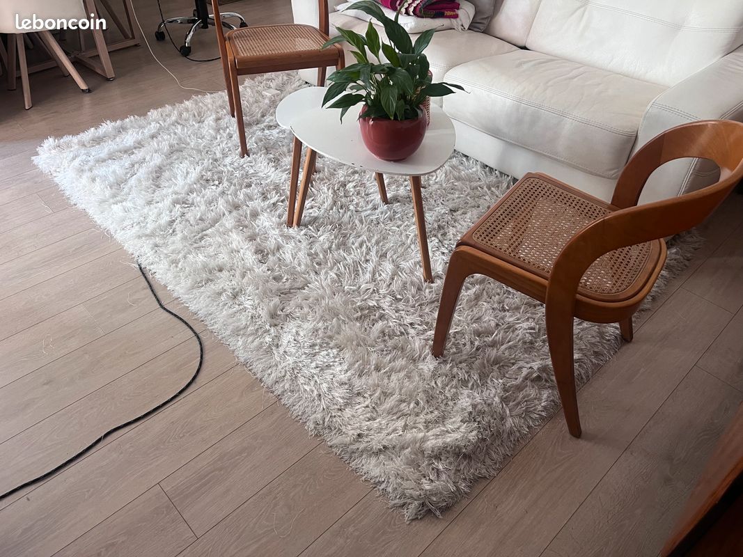 Vente urgente : Tapis très confortable écru à long poils (image 7)