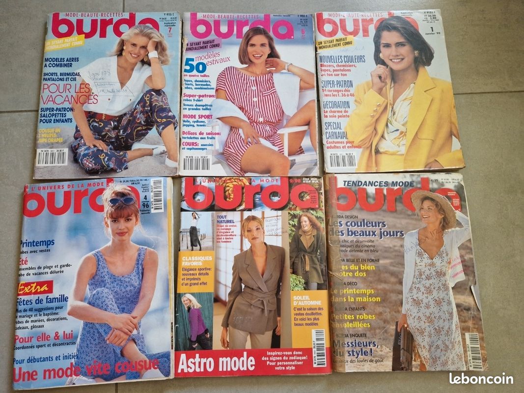 MAGAZINE BURDA VINTAGE Taffetas Velours Et Soie Pour Le Soir Novembre