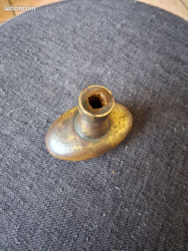 1 poignée de porte forme olive en bronze - années 20/30 (image 3)