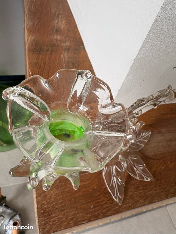 Lot de 4 Bougeoirs en verre avoine - Moka Brocante