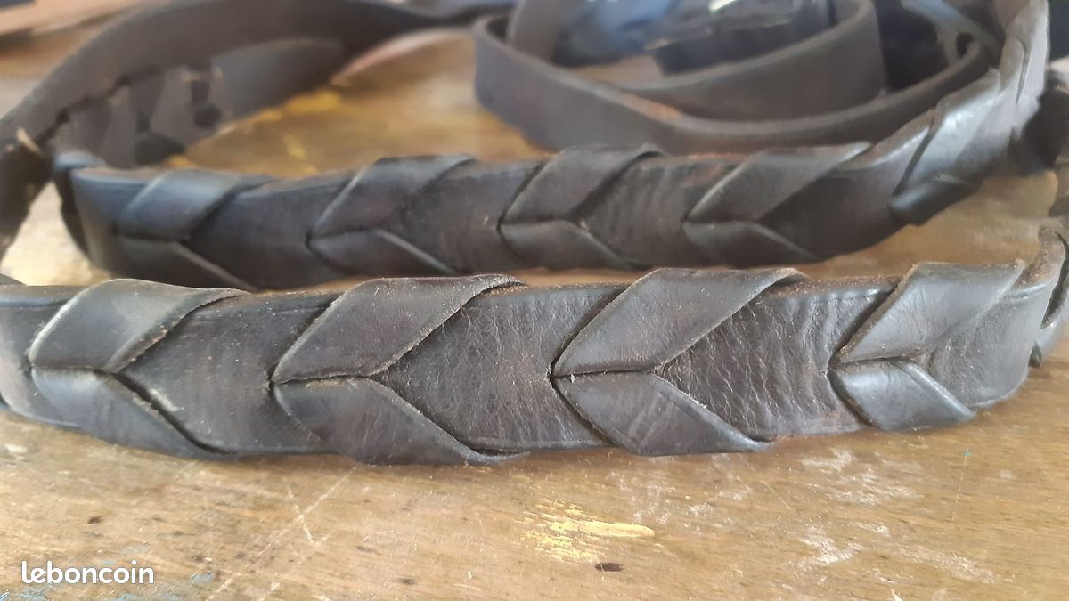 Bracelet Cuir Noir Tressé Avec Perle De Heishi Tigre SIXTYSTONES